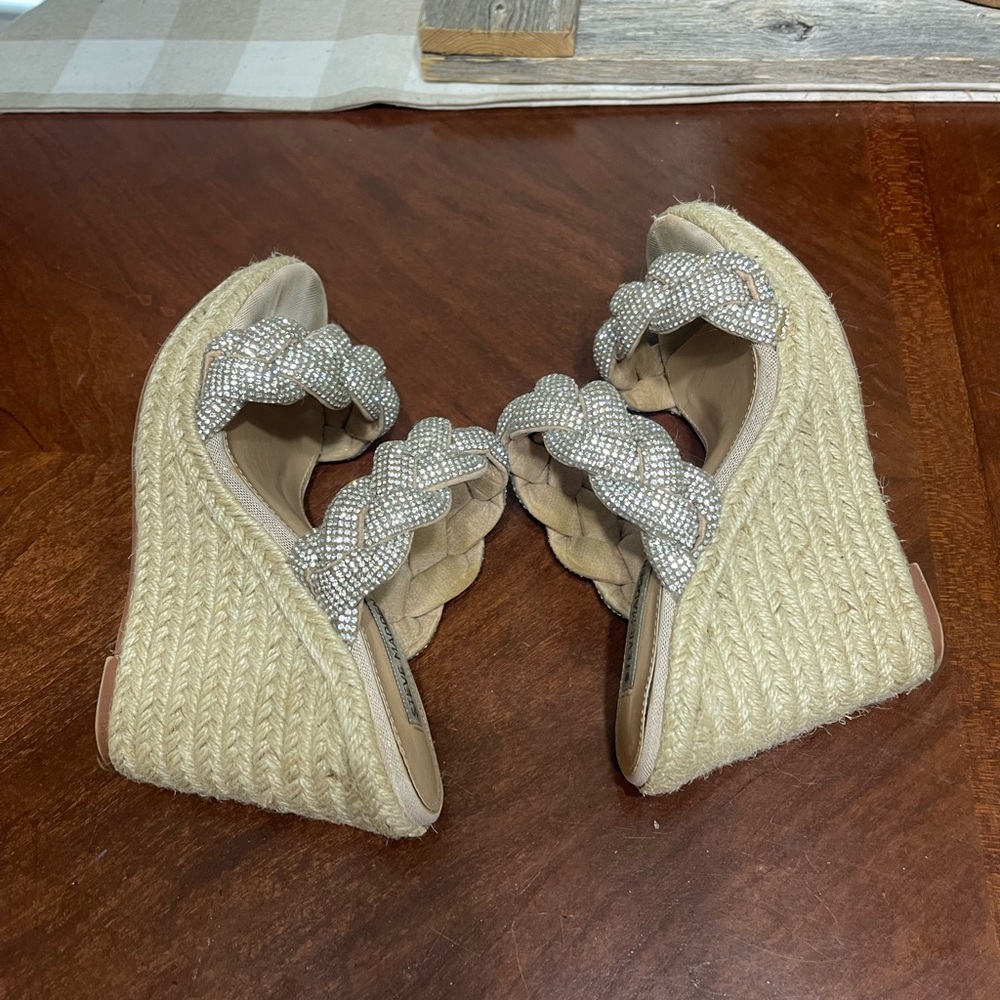 Steve Madden UZO rhinestone espadrille wedge sandals - Picture 7 of 8